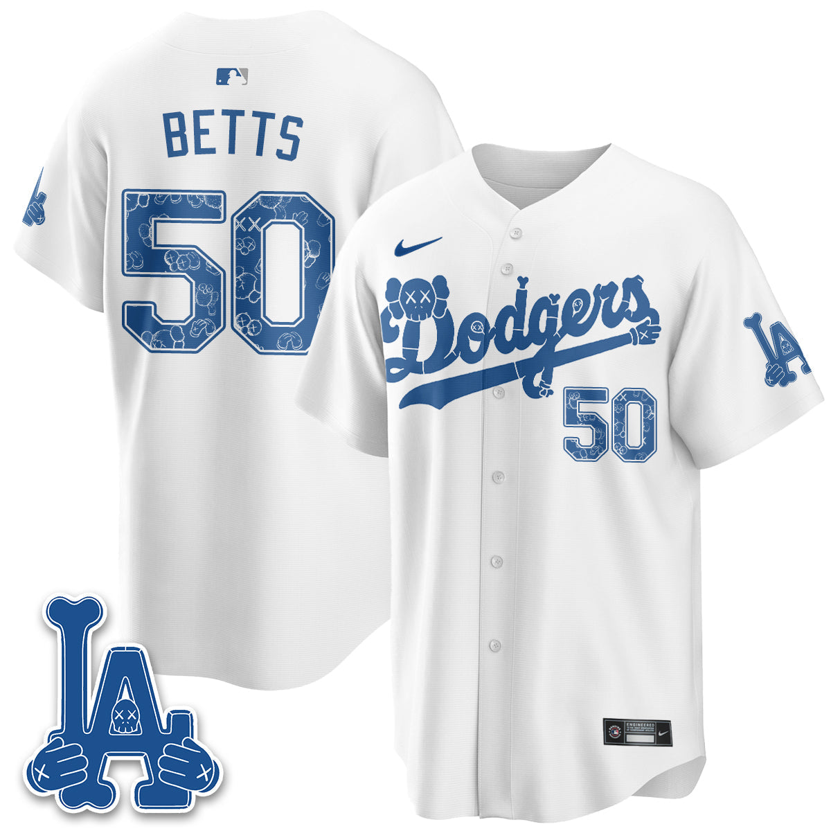 Los Angeles Dodgers x KAWS Edition Vapor Jersey V2- Stitched-Cuztomshoes