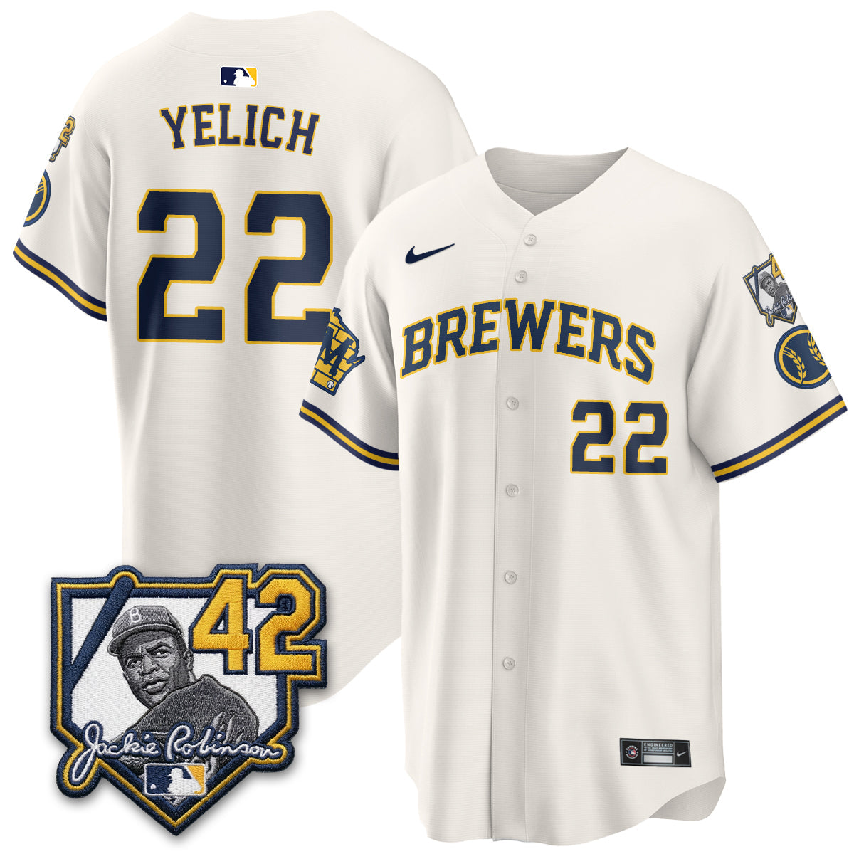Milwaukee Brewers 2026 New Era Vapor Limited Jersey - Stitched-Cuztomshoes