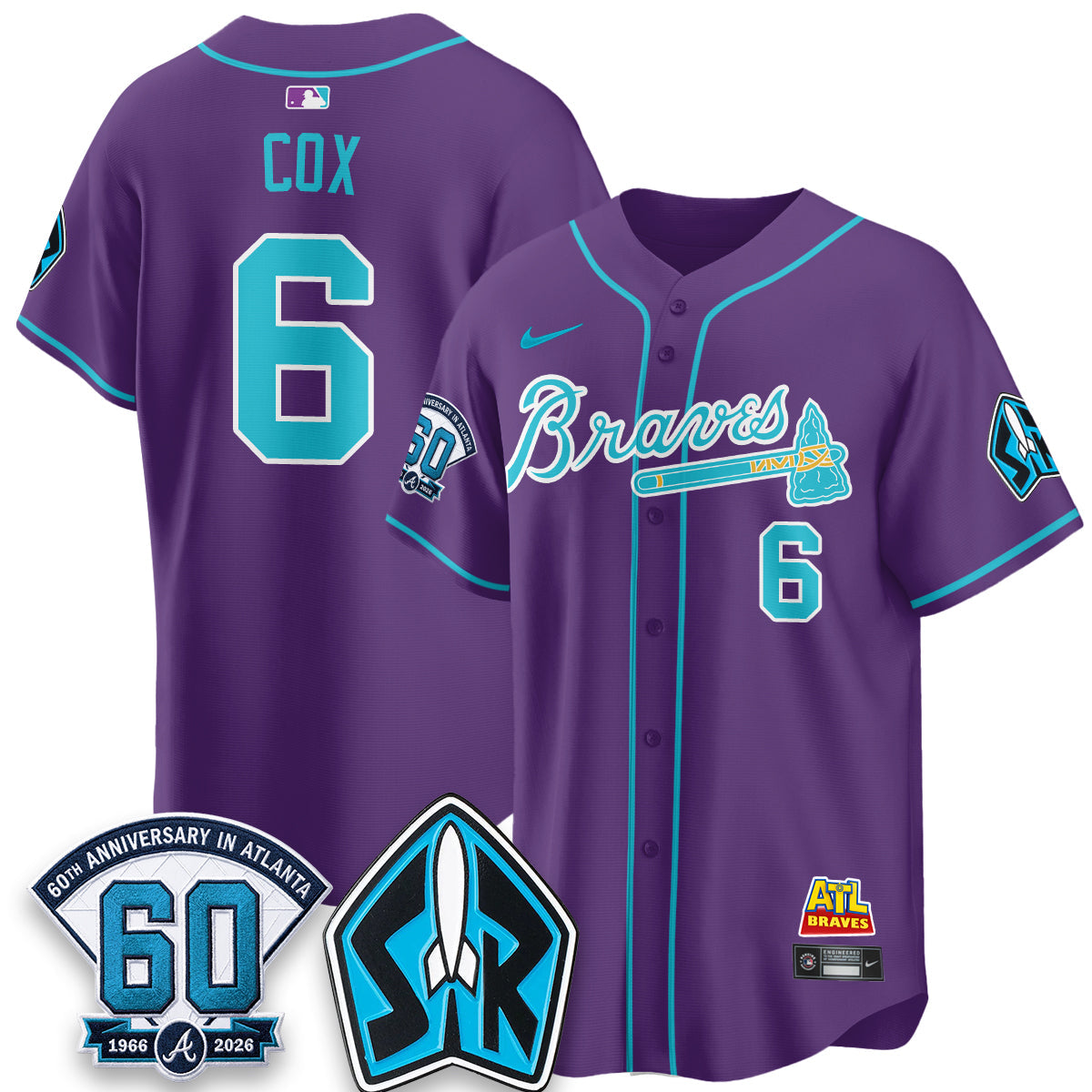 Atlanta Braves 60th Anniversary Space Ranger Edition Vapor Limited Jersey - Stitched