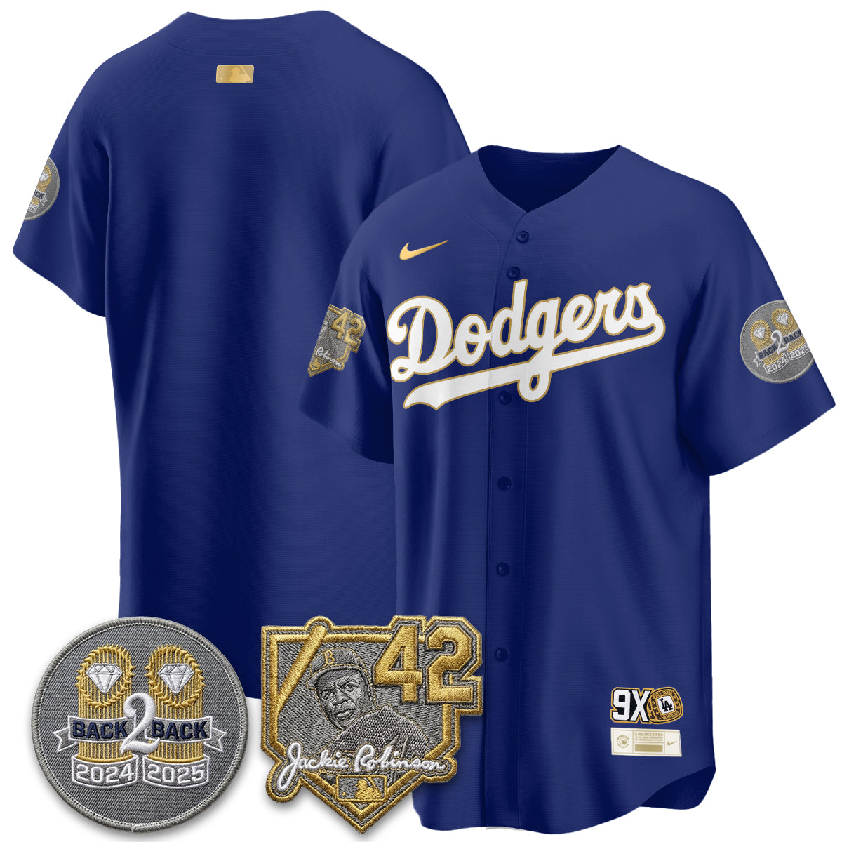 Los Angeles Dodgers - 2026 Jackie Robinson Day Vapor Limited Jersey - Stitched-Cuztomshoes