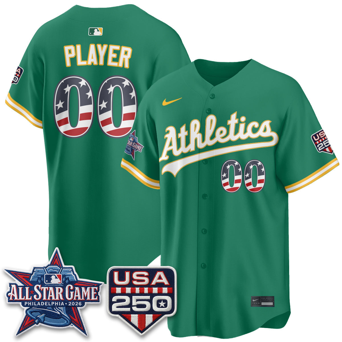 Athletics 2026 All Star Edition Vapor Custom Jersey - Stitched
