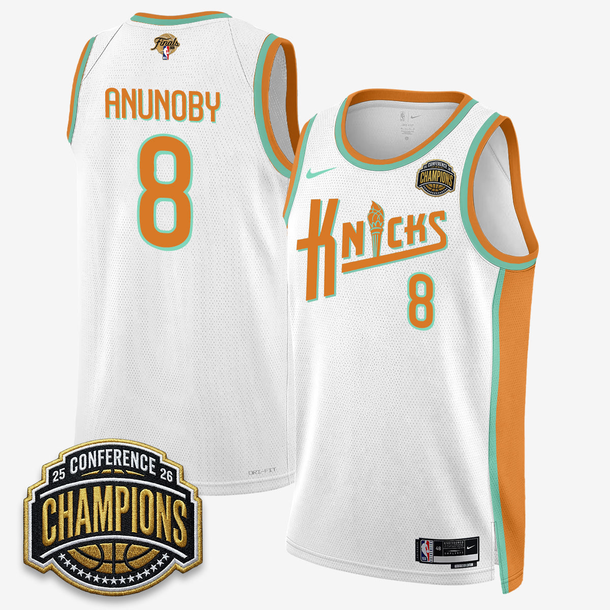 New York Knicks 2026 Eastern Conference Champions Special Edition Jersey V2- Stitched-Cuztomshoes