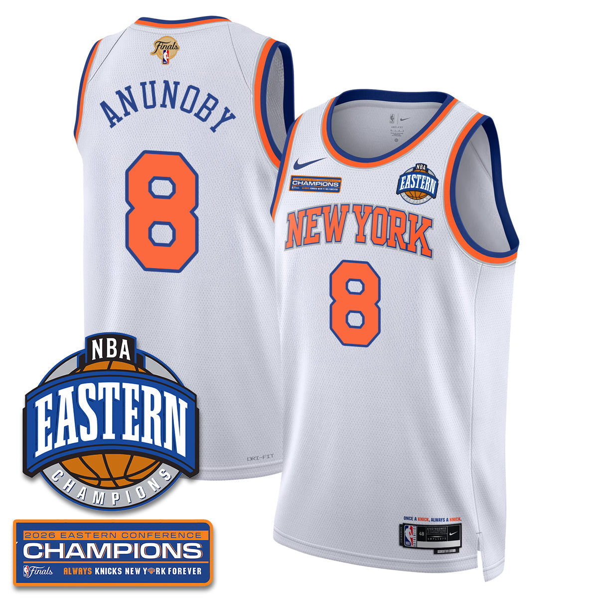New York Knicks 2026 Basketball Eastern Conference Champions Vapor Jersey - Stitched-Cuztomshoes