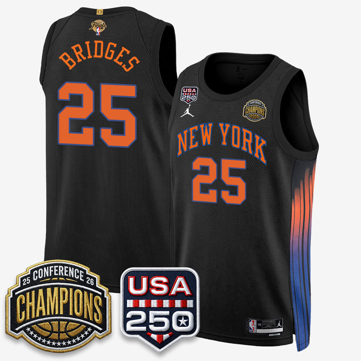 New York Knicks 2026 Basketball Eastern Conference Champions City Edition Jersey V2- Stitched-Cuztomshoes