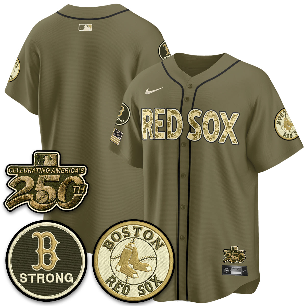 Boston Red Sox 2026 Armed Forces Day Jersey V2 - Stitched