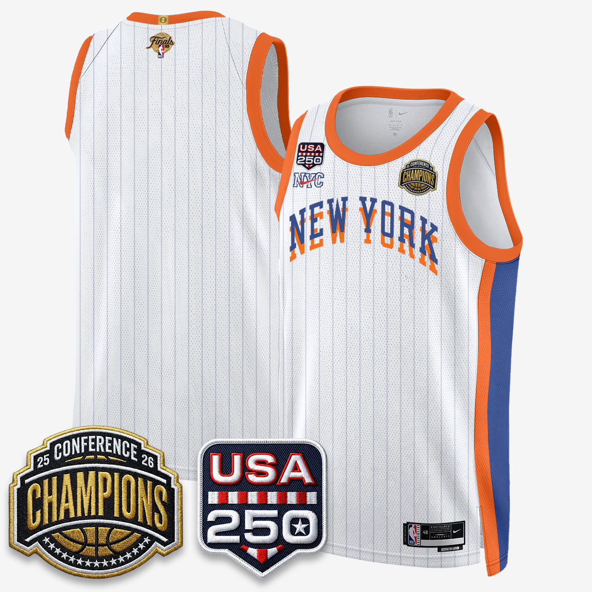 New York Knicks 2026 Basketball Eastern Conference Champions City Edition Jersey V2- Stitched-Cuztomshoes
