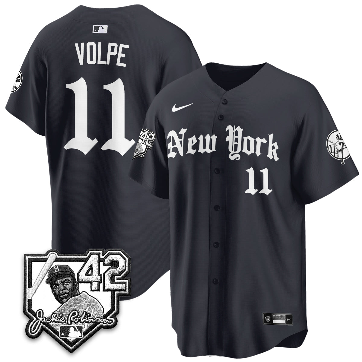 New York Yankees 2026 Jackie Robinson Day Gothic Vapor Limited Jersey - Stitched