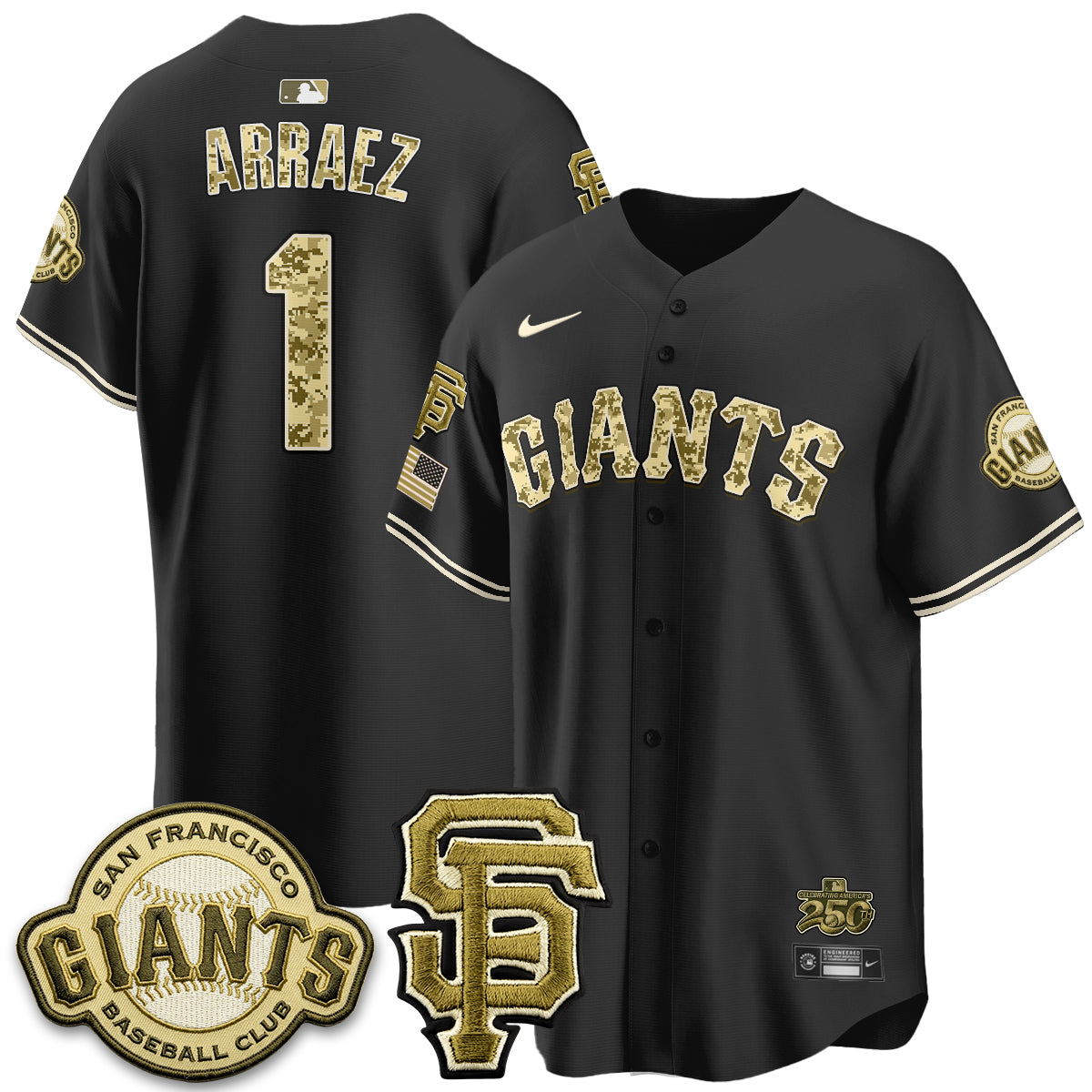 San Francisco Giants 2026 Armed Forces Day Jersey V2 - Stitched