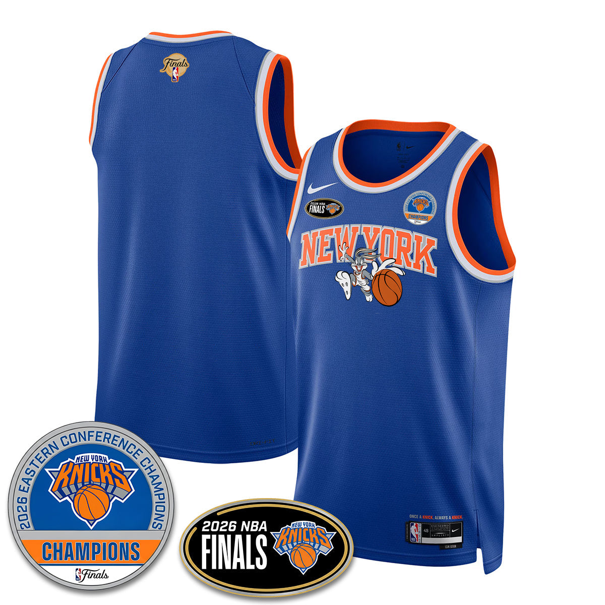 New York Knicks 2026 Basketball Eastern Conference Champions x Bunny Vapor Jersey - Stitched-Cuztomshoes