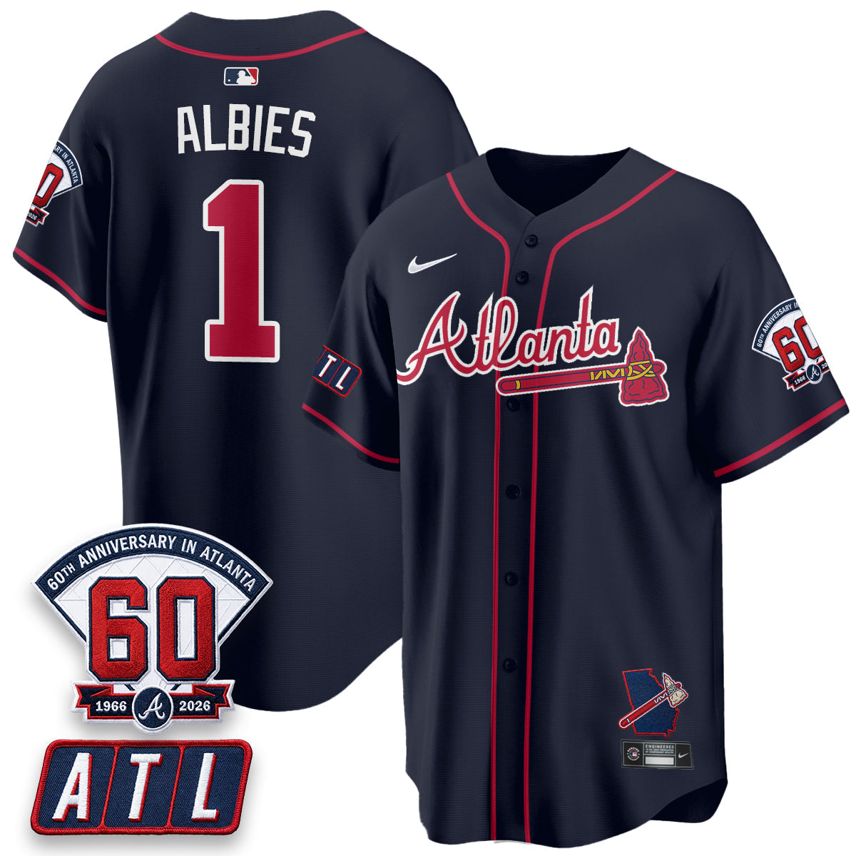 Atlanta Braves 2026 60th Anniversary Vapor Limited Jersey - Stitched