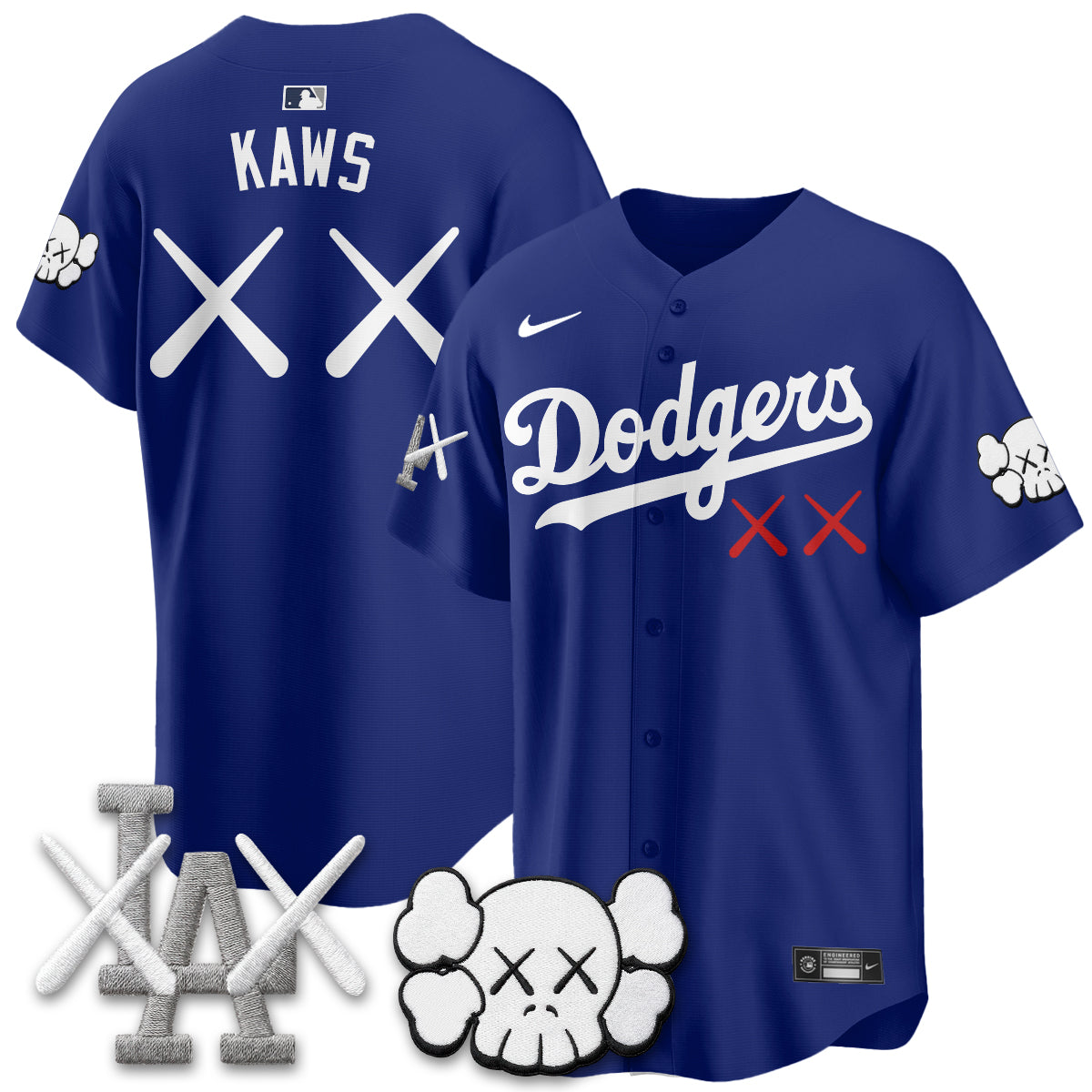 Los Angeles Dodgers x KAWS Edition Vapor Jersey - Stitched-Cuztomshoes