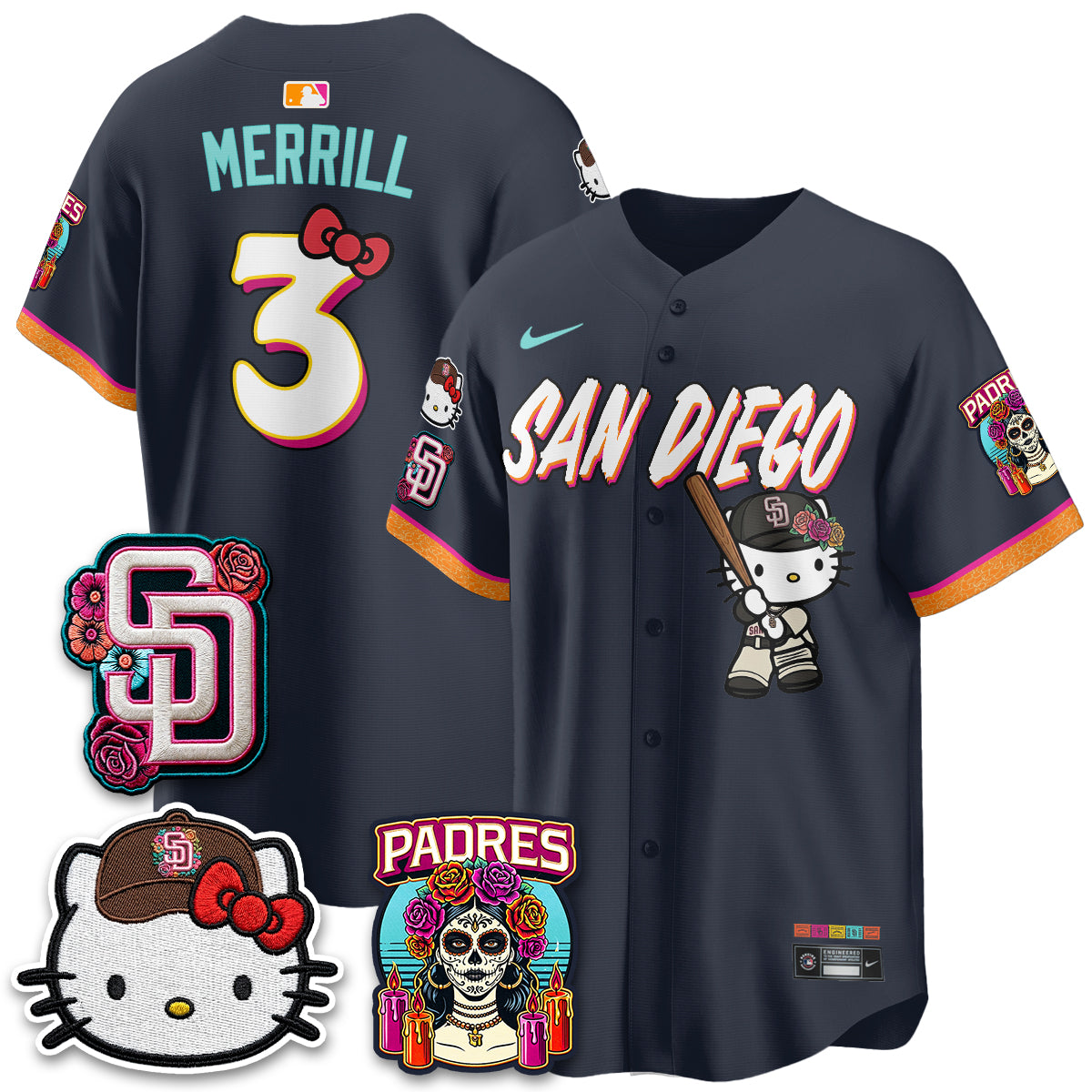 San Diego Padres 2026 City Connect x Meow KT Vapor Limited Jersey - Stitched