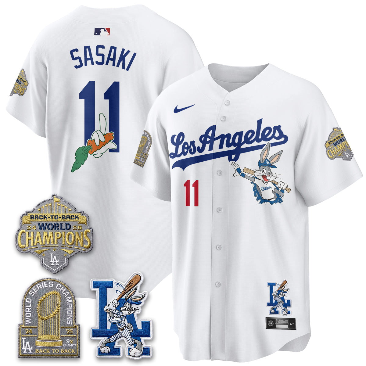 Los Angeles Dodgers Bunny Vapor Limited Jersey - Stitched-Cuztomshoes