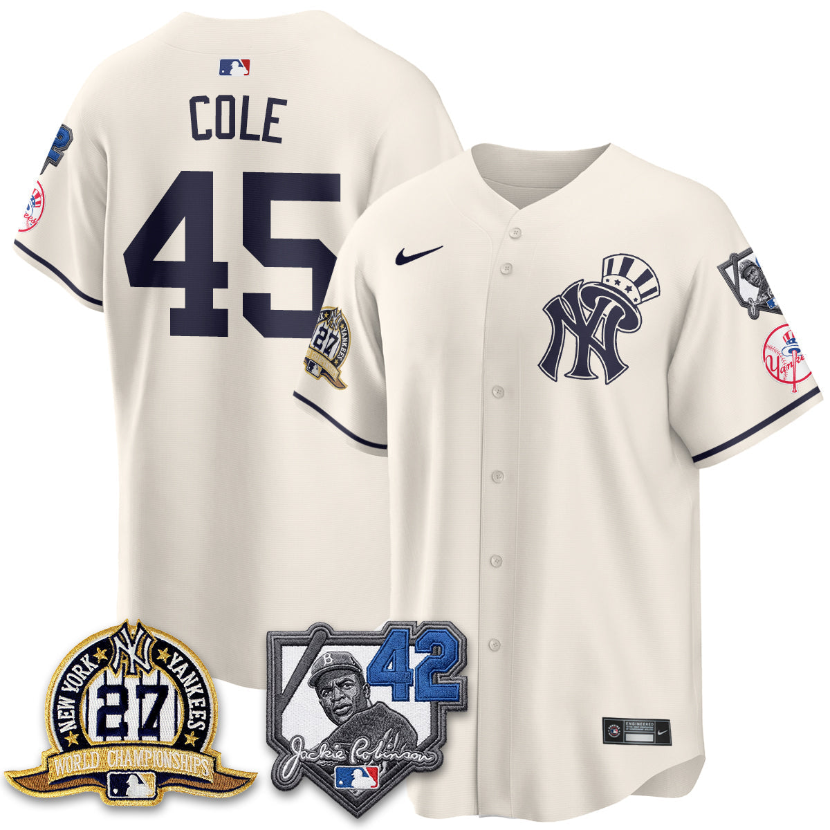 New York Yankees 2026 Jackie Robinson Day Vapor Limited Gold Edition Jersey - Stitched - V2