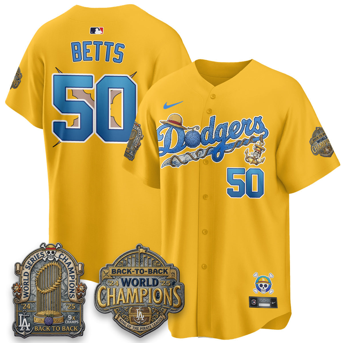 Los Angeles Dodgers x OP Japanese Cartoon Vapor Limited Jersey - Stitched-Cuztomshoes