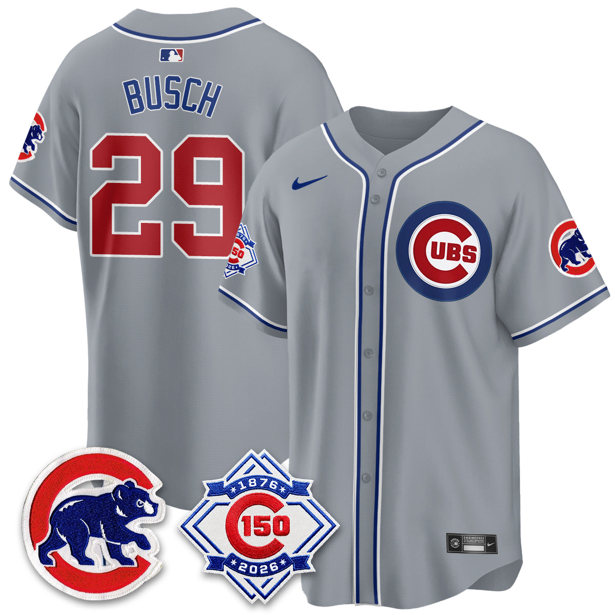 Chicago Cubs 150th Anniversary Black Out Style Vapor Premier Limited Jersey - Stitched