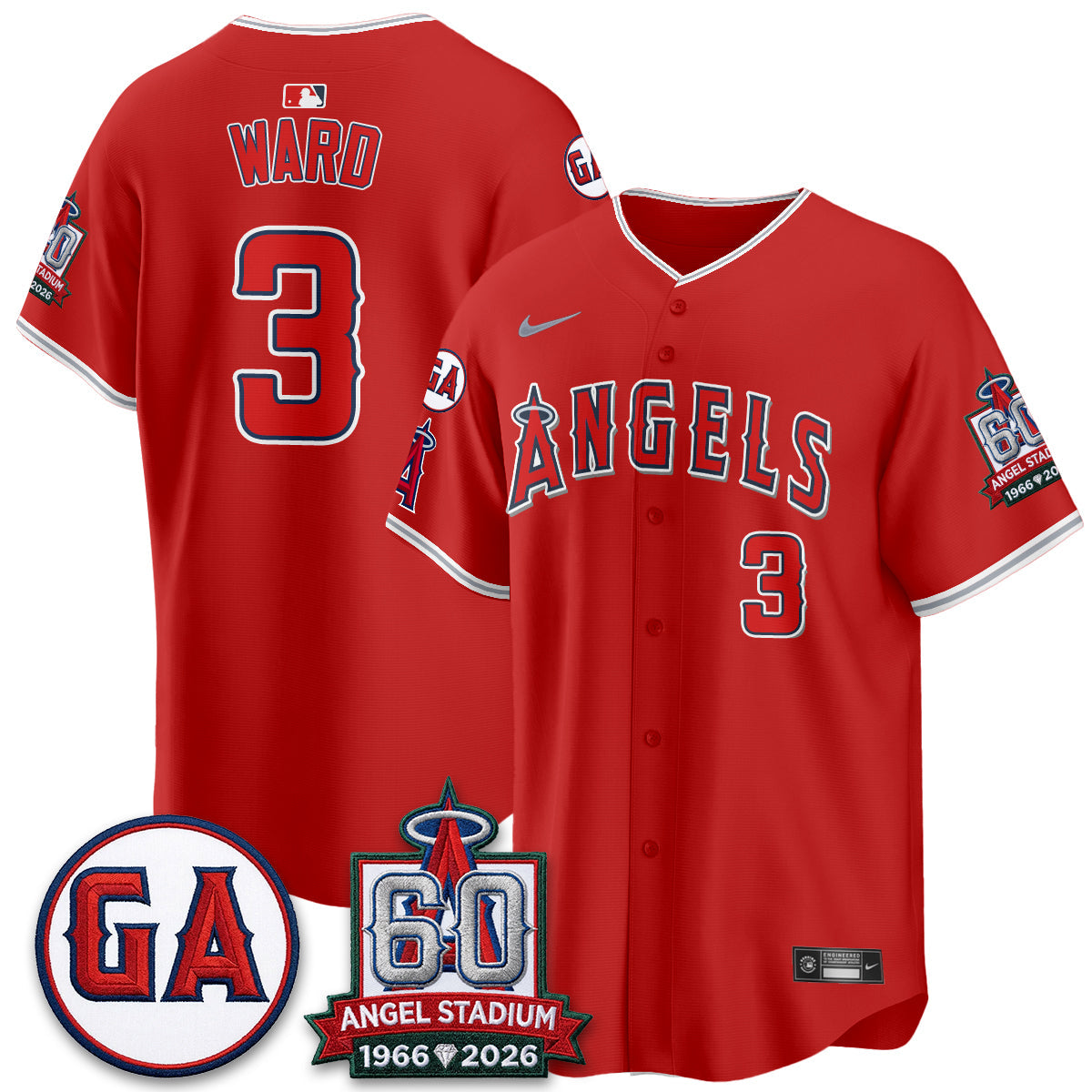 Los Angeles Angels 60th Anniversary Vapor Jersey - Stitched V3-Cuztomshoes