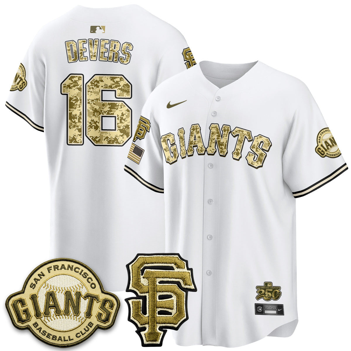 San Francisco Giants 2026 Armed Forces Day Jersey V2 - Stitched