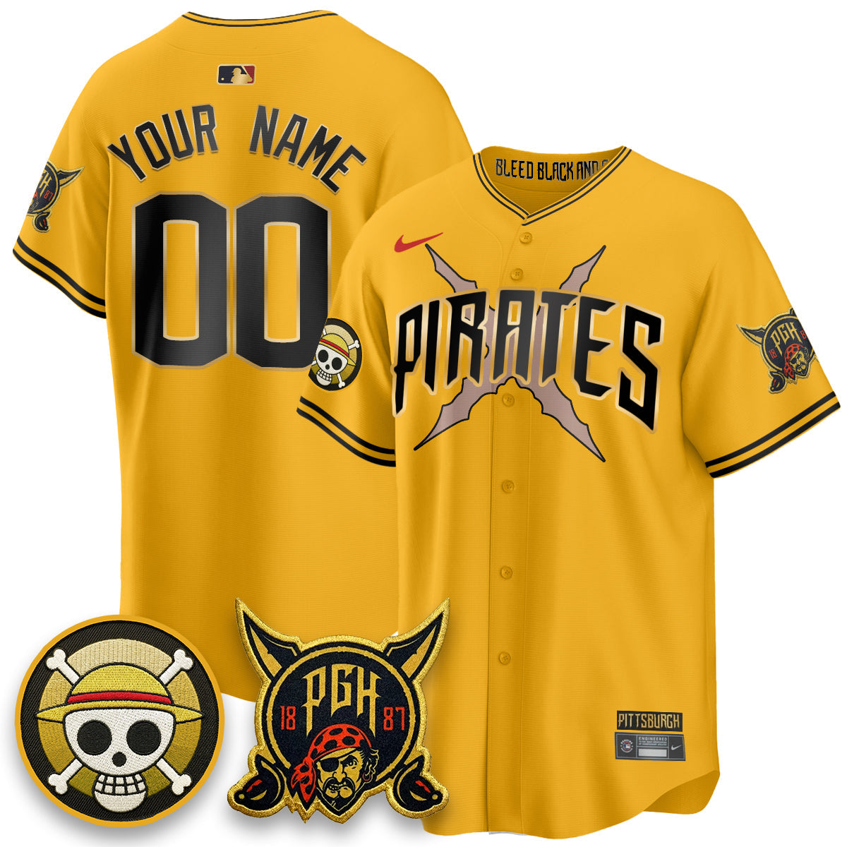 Pittsburgh Pirates 2026 City Connect x OP Vapor Limited Custom Jersey - Stitched
