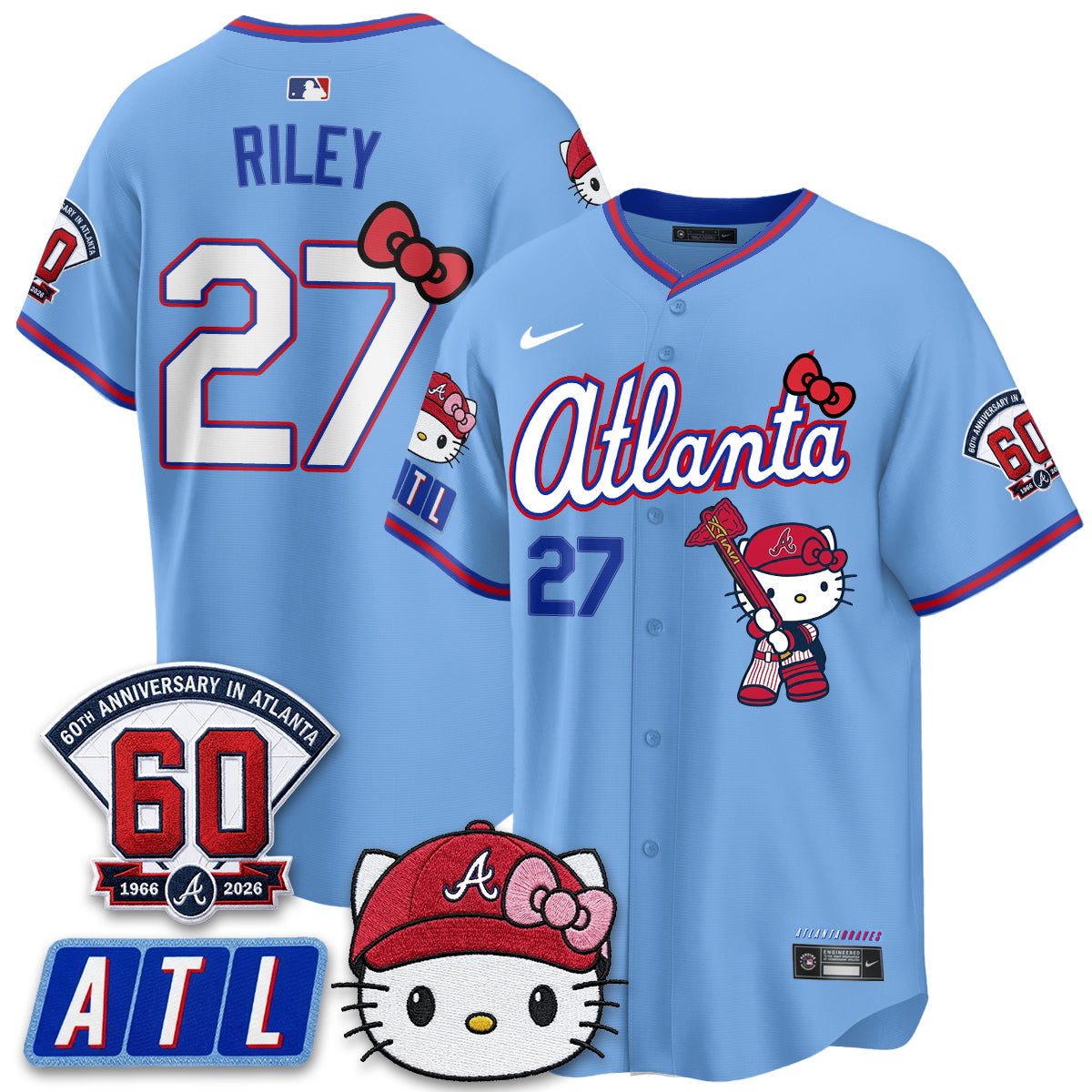 Atlanta Braves x Meow KT 2026 Vapor Limited Jersey - Stitched-Cuztomshoes