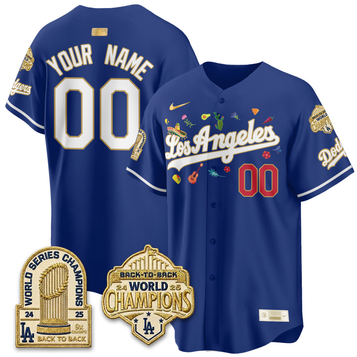 Los Angeles Dodgers Mexican Heritage 2026 Premier Limited Vapor Custom Jersey - Stitched-Cuztomshoes