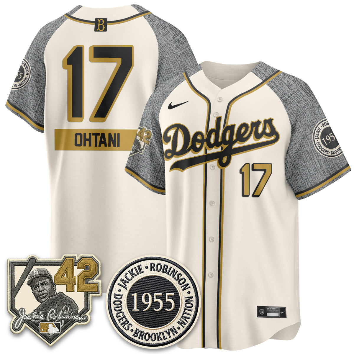 Los Angeles Dodgers 2026 New Era Jackie Robinson Vapor Limited Jersey - Stitched-Cuztomshoes