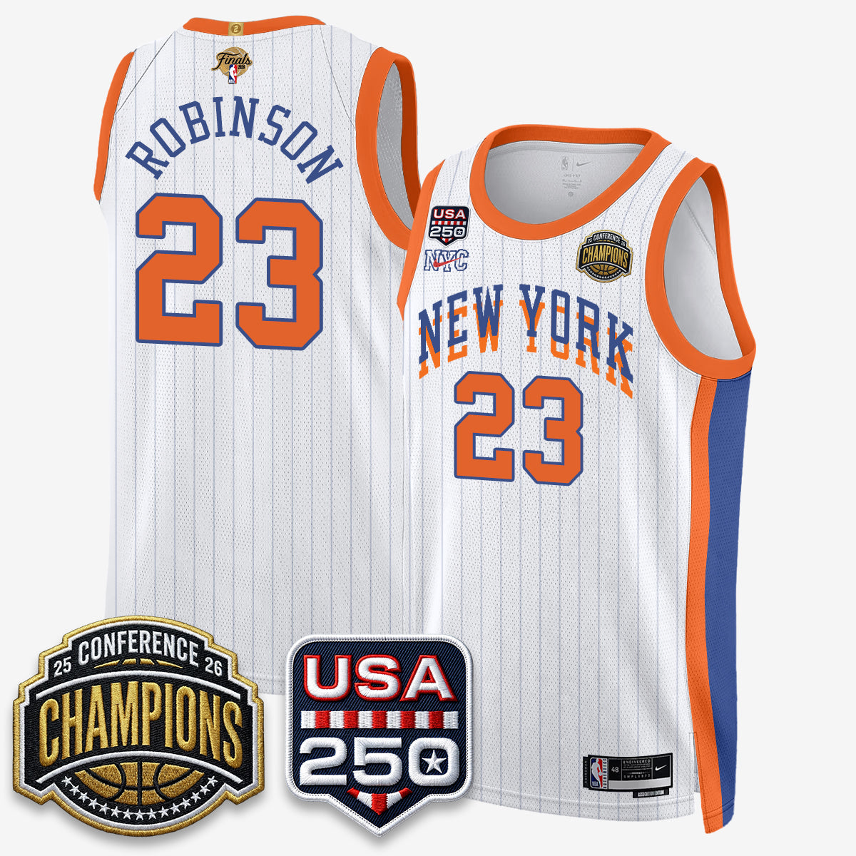 New York Knicks 2026 Basketball Eastern Conference Champions City Edition Jersey V2- Stitched-Cuztomshoes