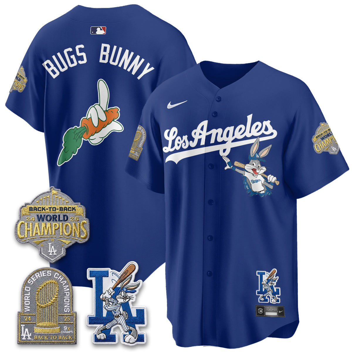 Los Angeles Dodgers Bunny Vapor Limited Jersey - Stitched-Cuztomshoes
