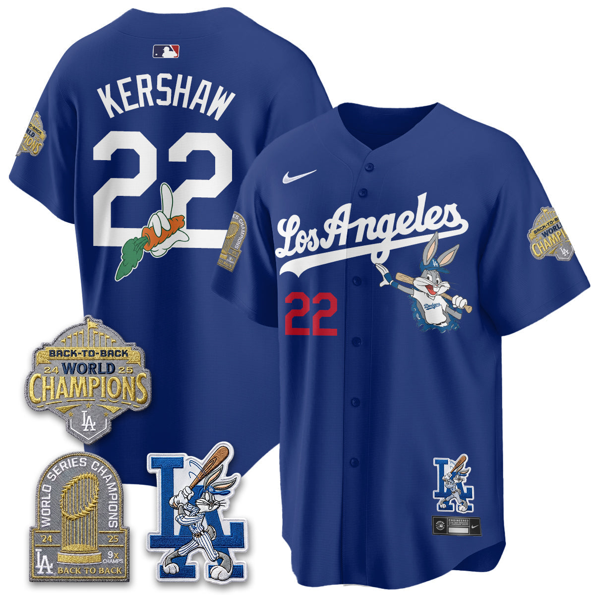 Los Angeles Dodgers Bunny Vapor Limited Jersey - Stitched-Cuztomshoes