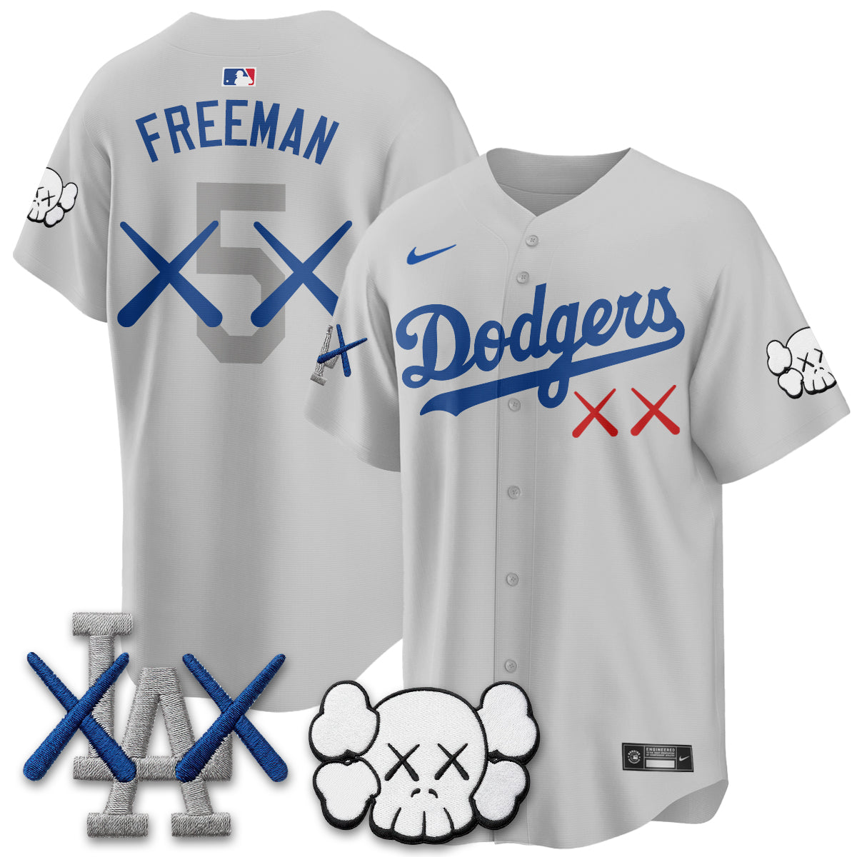 Los Angeles Dodgers x KAWS Edition Vapor Jersey - Stitched-Cuztomshoes