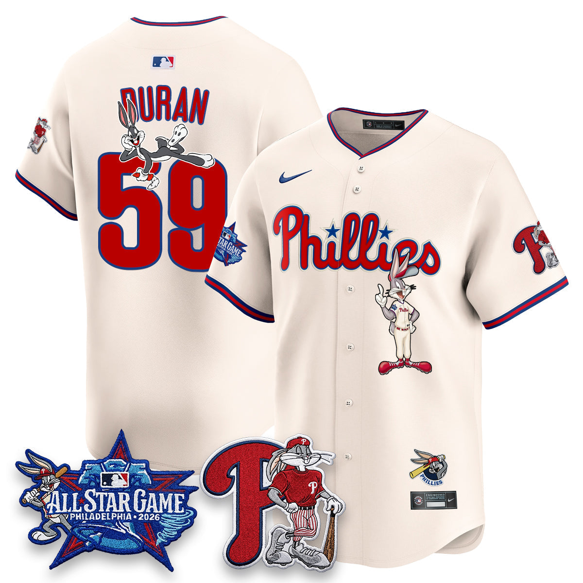 Philadelphia Phillies x Bunny Vapor Premier Limited Jersey - Stitched