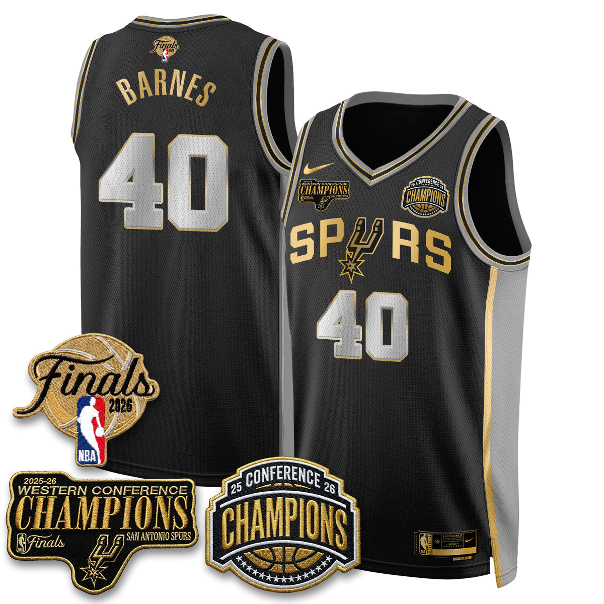 San Antonio Spurs 2026 Basketball  Western Conference Champions Vapor Special Edition Jersey - Stitched