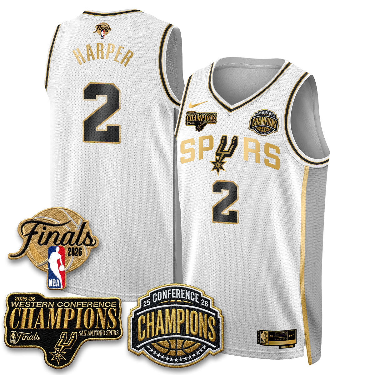 San Antonio Spurs 2026 Basketball  Western Conference Champions Vapor Special Edition Jersey - Stitched
