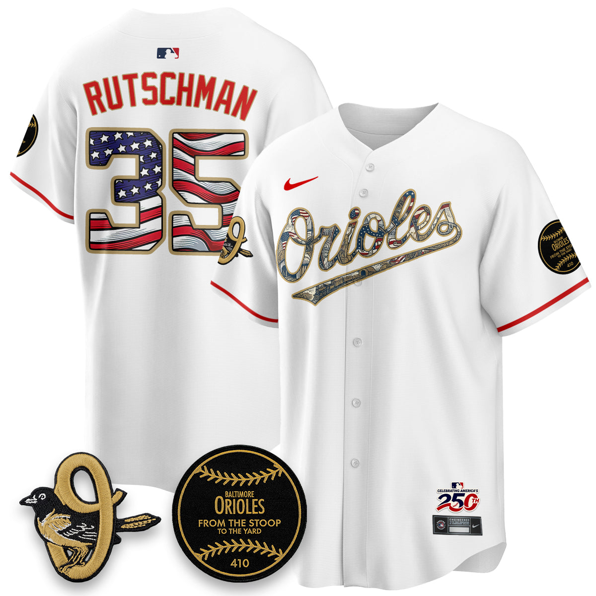 Baltimore Orioles 2026 Independence Day USA Vapor Limited Jersey - Stitched-Cuztomshoes