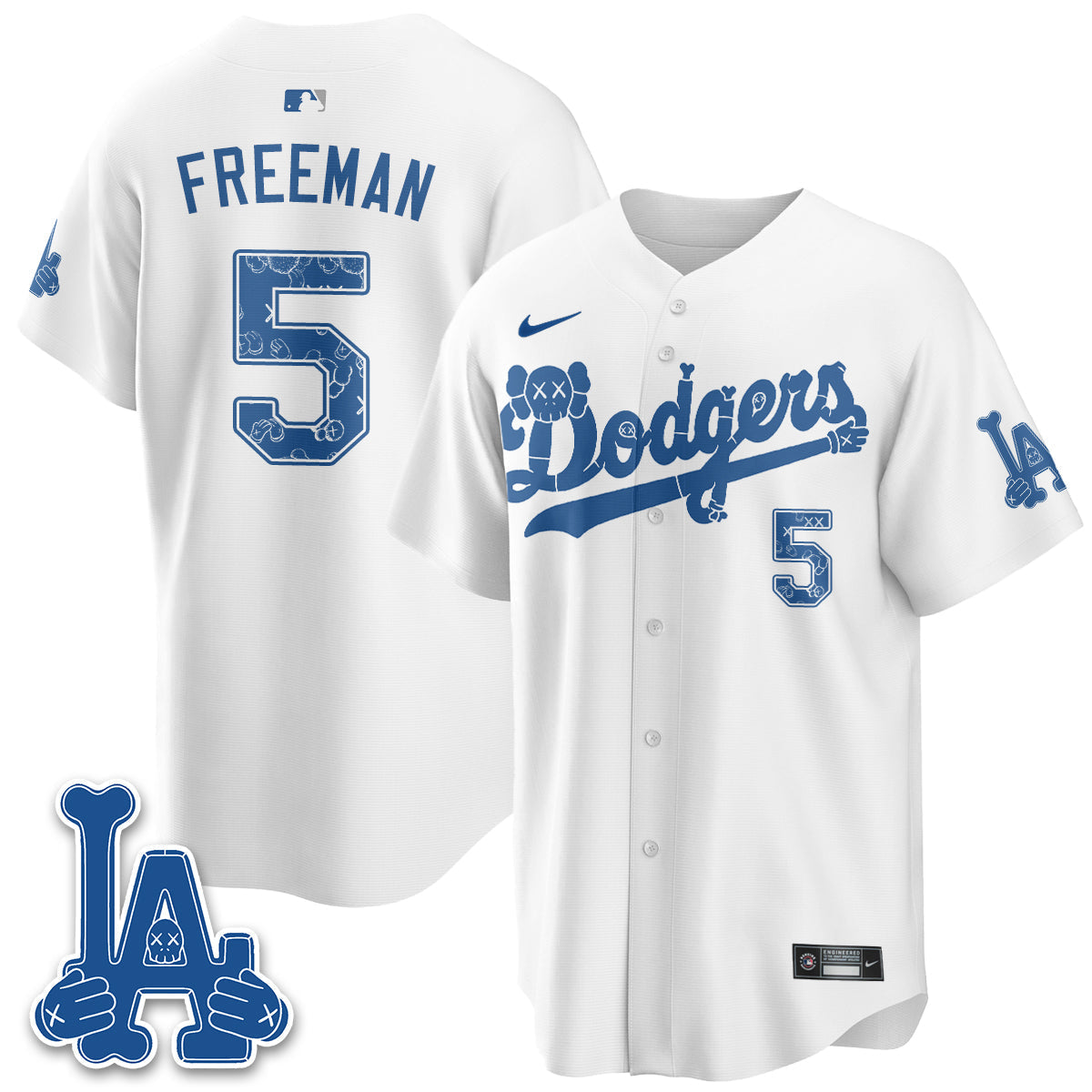 Los Angeles Dodgers x KAWS Edition Vapor Jersey V2- Stitched-Cuztomshoes