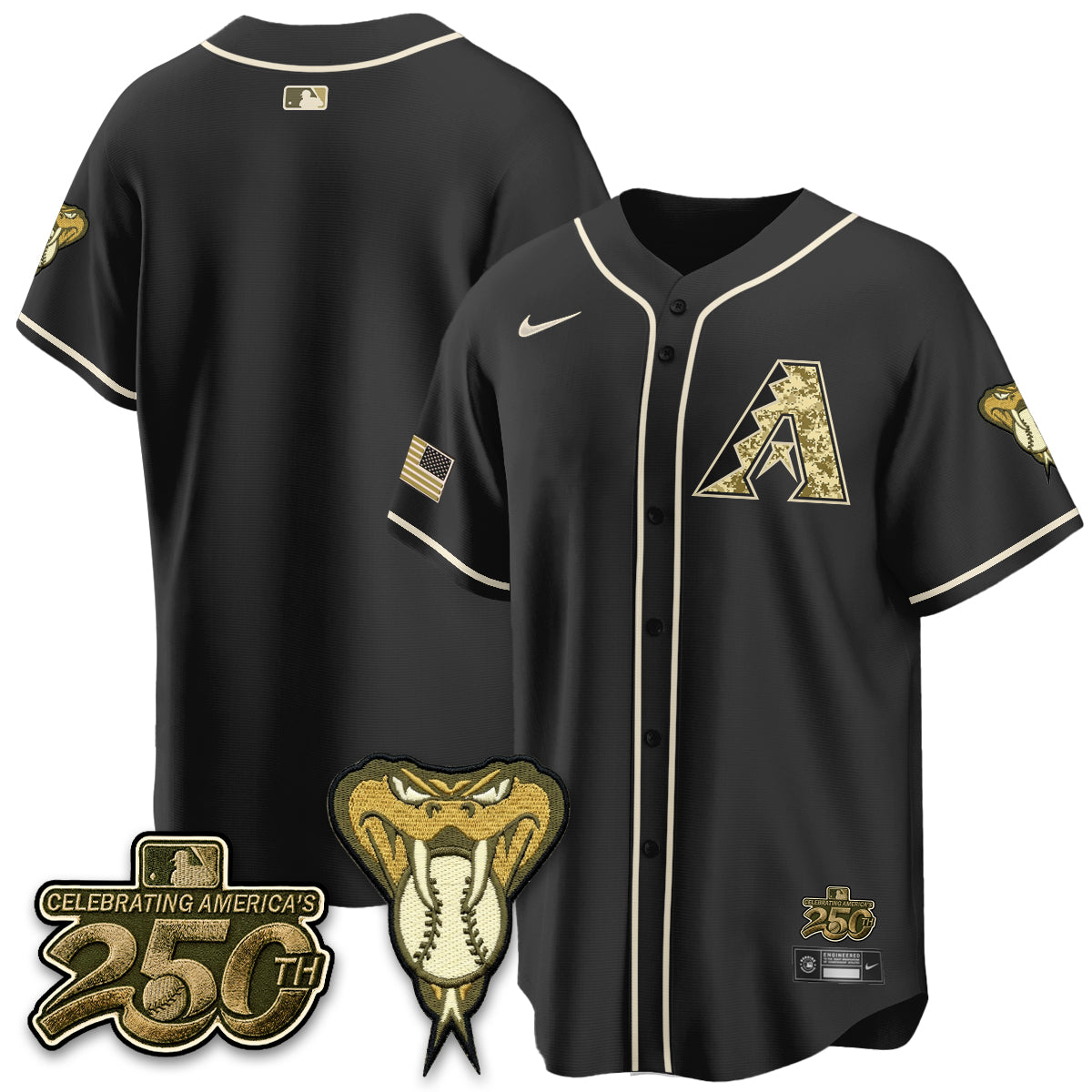 Arizona Diamonbacks Salute to Service 2026 Vapor Premier Limited Jersey - Stitched-Cuztomshoes