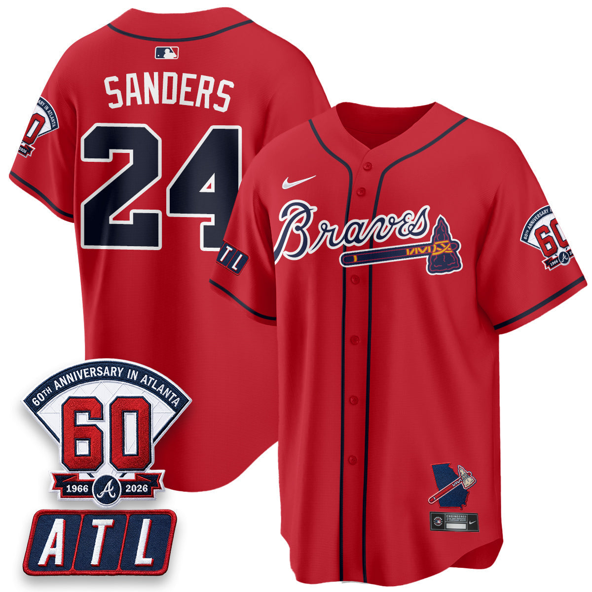 Atlanta Braves 2026 60th Anniversary Vapor Limited Jersey - Stitched