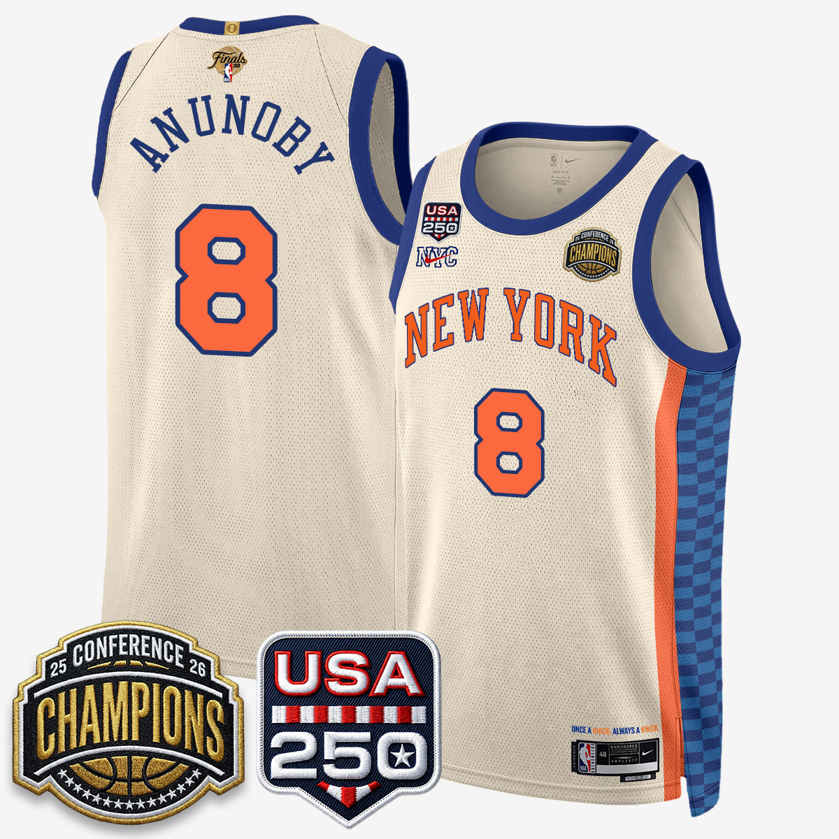 New York Knicks 2026 Basketball Eastern Conference Champions City Edition Jersey V2- Stitched-Cuztomshoes