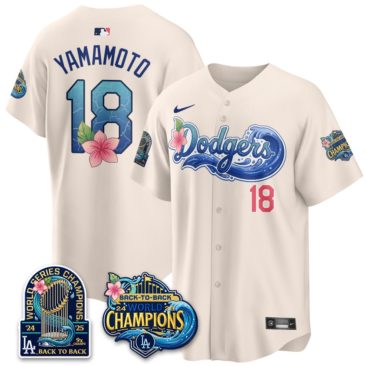 Los Angeles Dodgers Aloha Spirit Vapor Limited Jersey - Stitched-Cuztomshoes