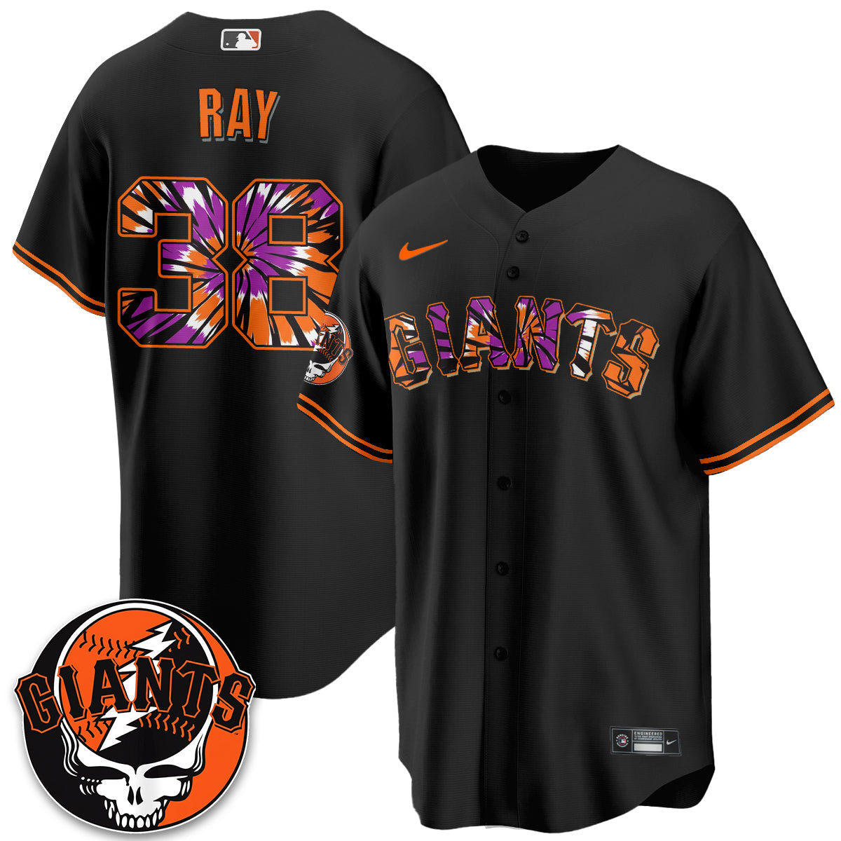 San Francisco Giants x Grateful Dead Vapor Jersey V2 - Stitched