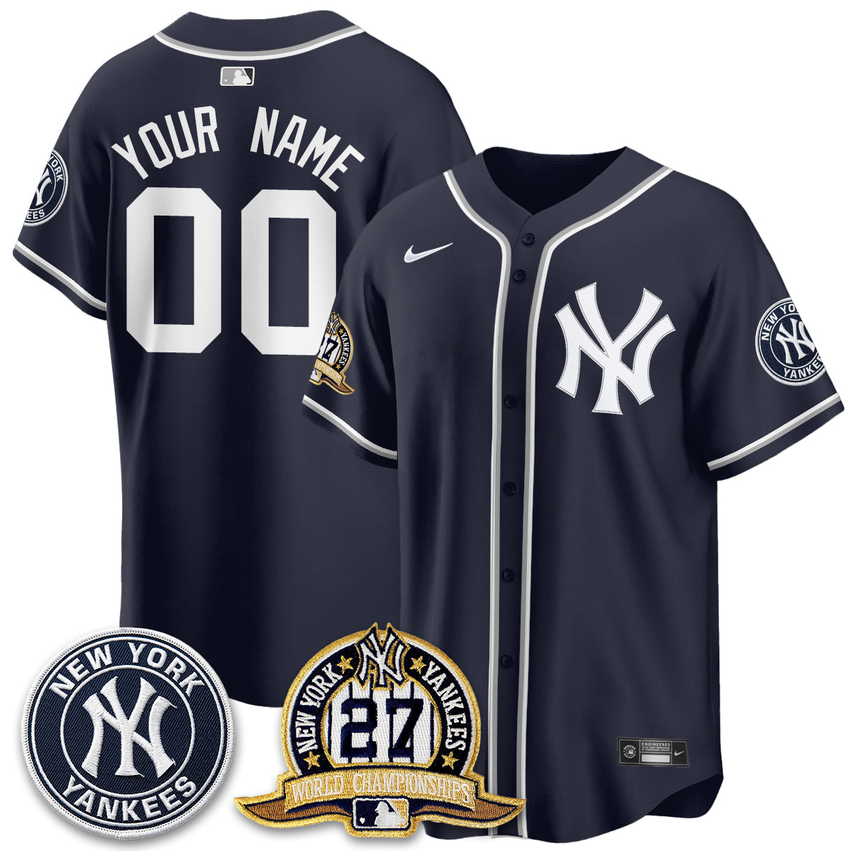 New York Yankees 2026 Black Out Style Vapor Limited Custom Jersey - Stitched