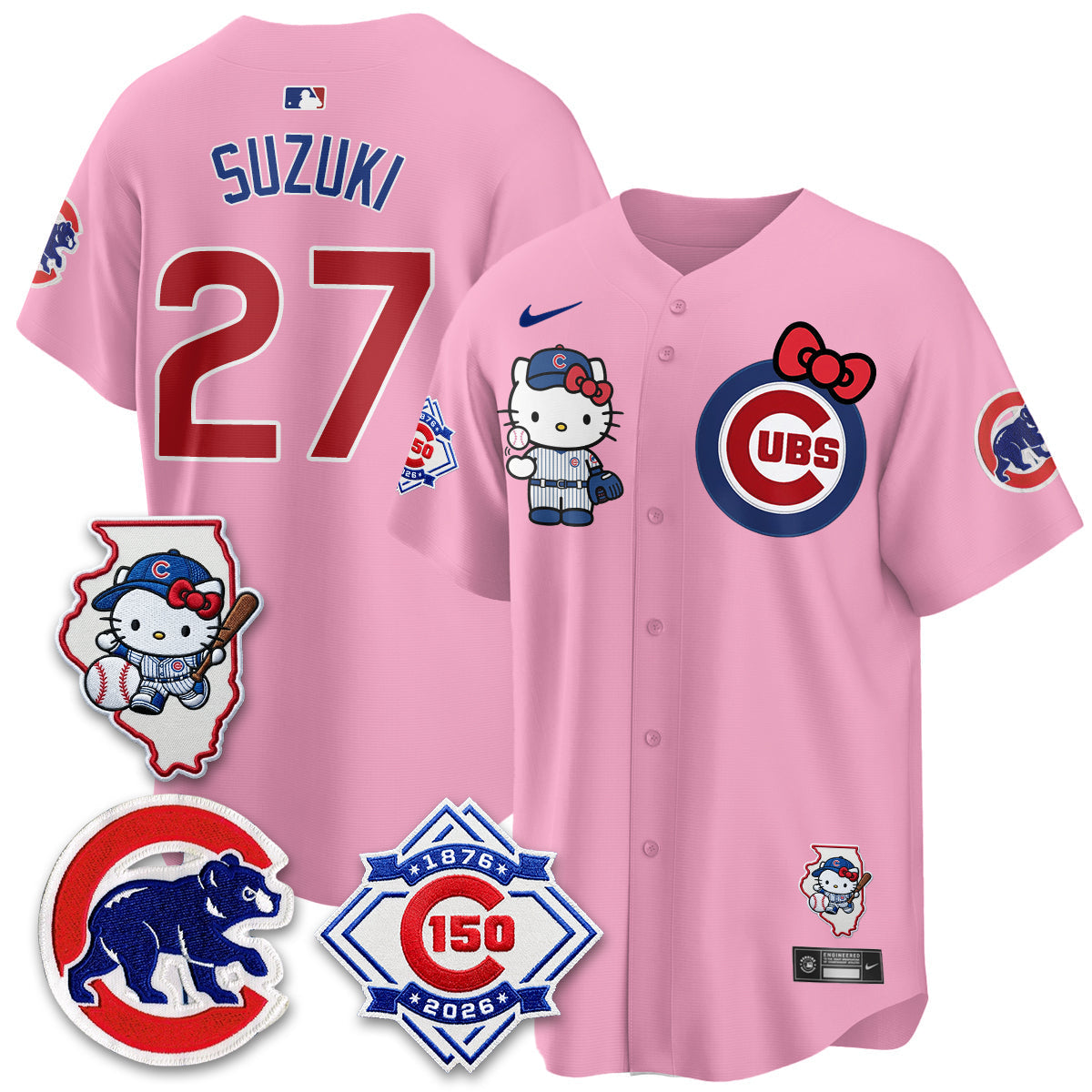 Chicago Cubs x Meow KT Vapor Premier Limited Jersey - Stitched V2