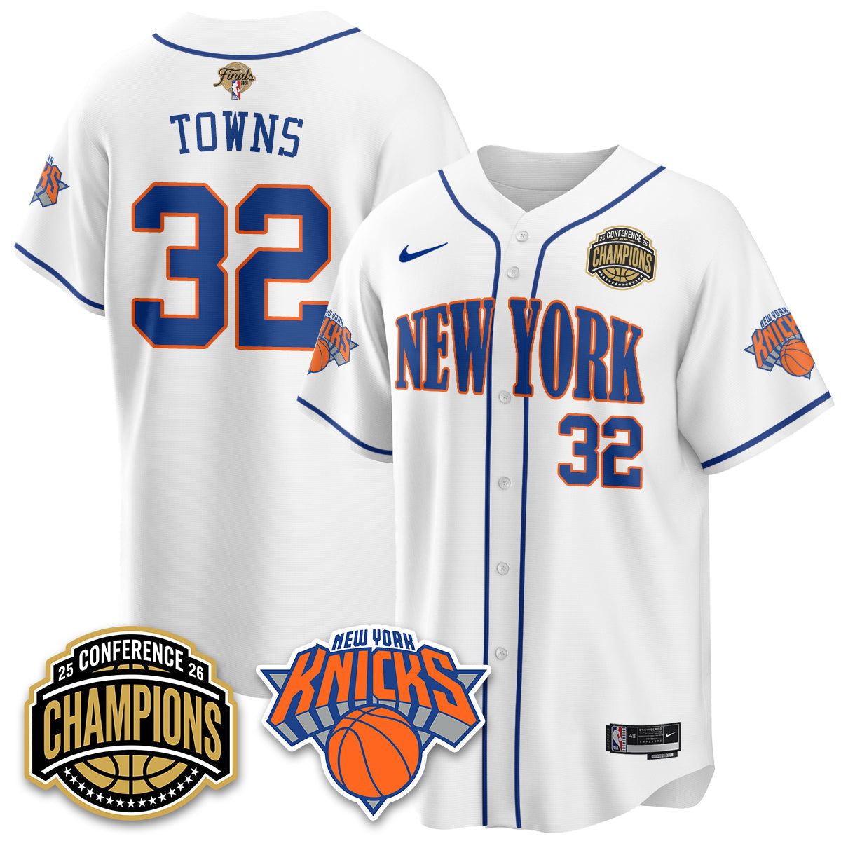 New York Knicks 2026 Basketball Finals Vapor City Edition Jersey V2- Stitched-Cuztomshoes