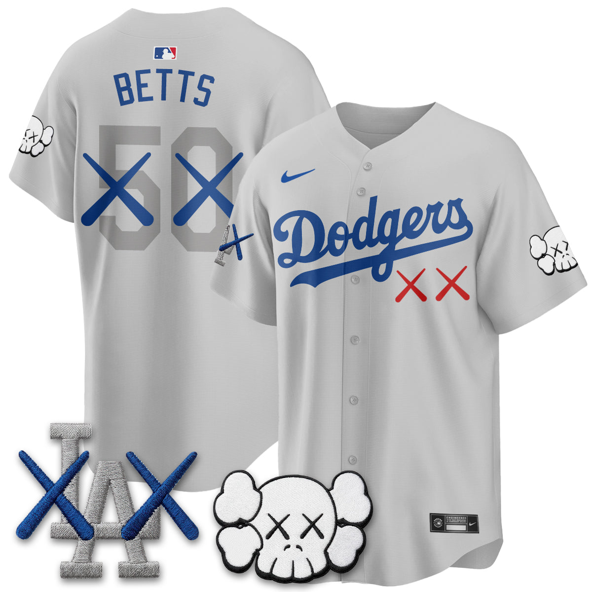 Los Angeles Dodgers x KAWS Edition Vapor Jersey - Stitched-Cuztomshoes