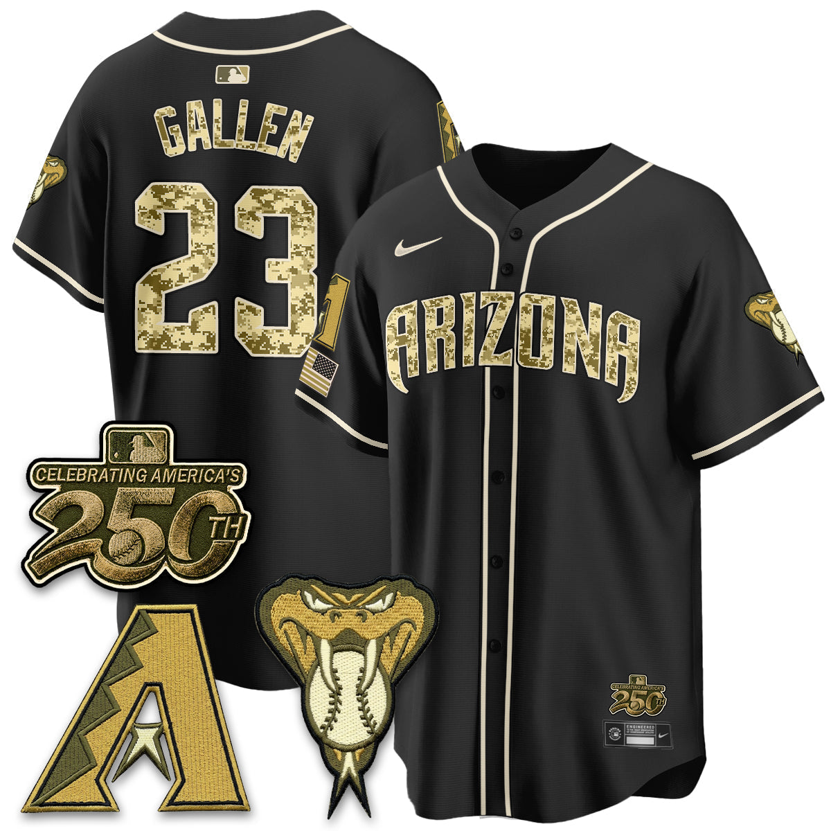 Arizona Diamonbacks Salute to Service 2026 Vapor Premier Limited Jersey - Stitched-Cuztomshoes