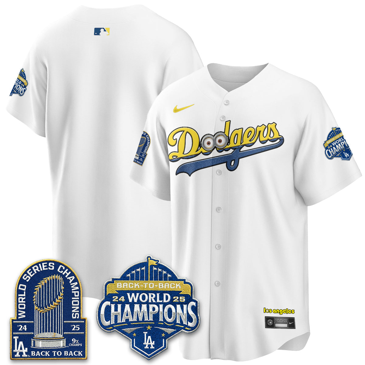 Los Angeles Dodgers x Yellow Capsules Vapor Jersey - Stitched-Cuztomshoes