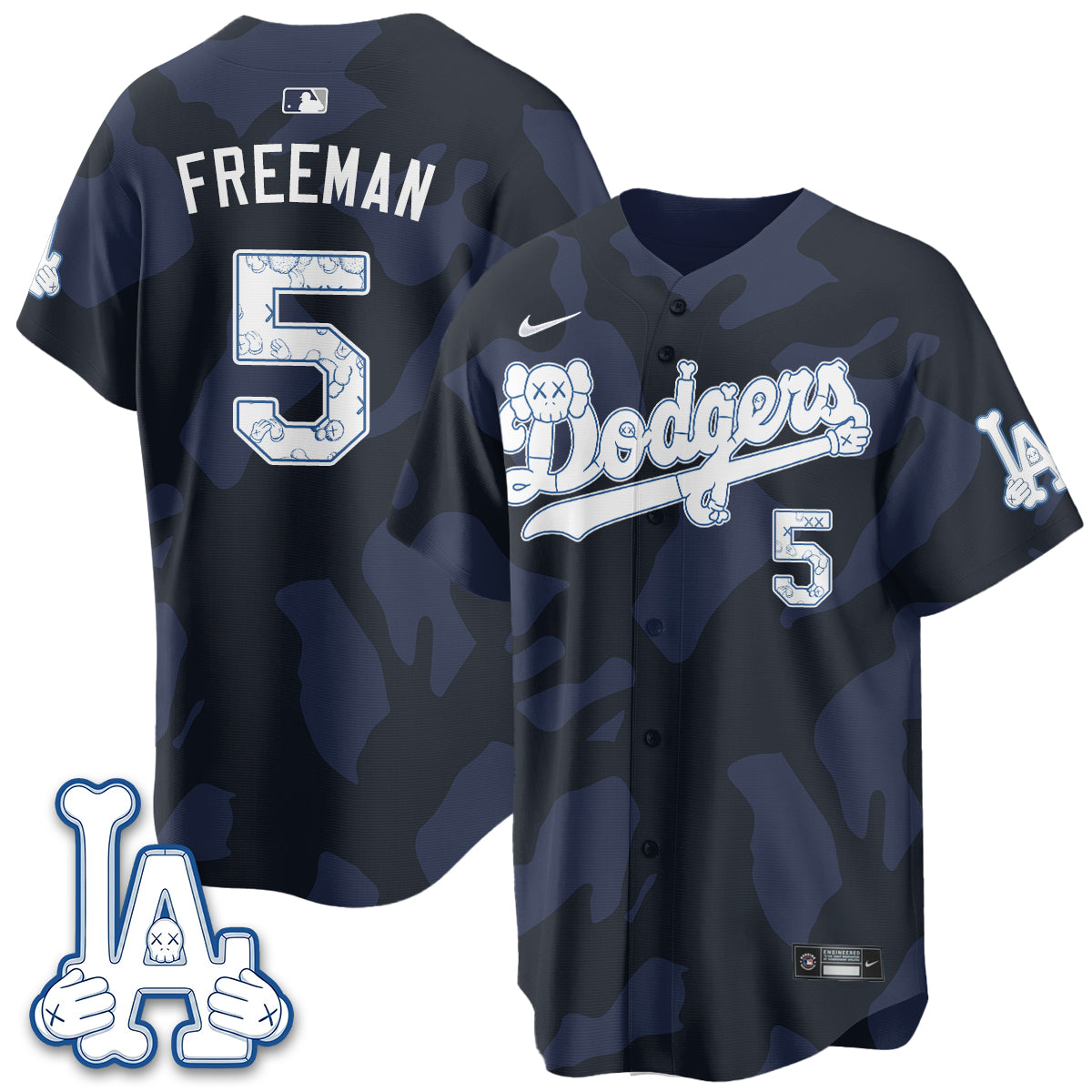 Los Angeles Dodgers x KAWS Edition Vapor Jersey V2- Stitched-Cuztomshoes