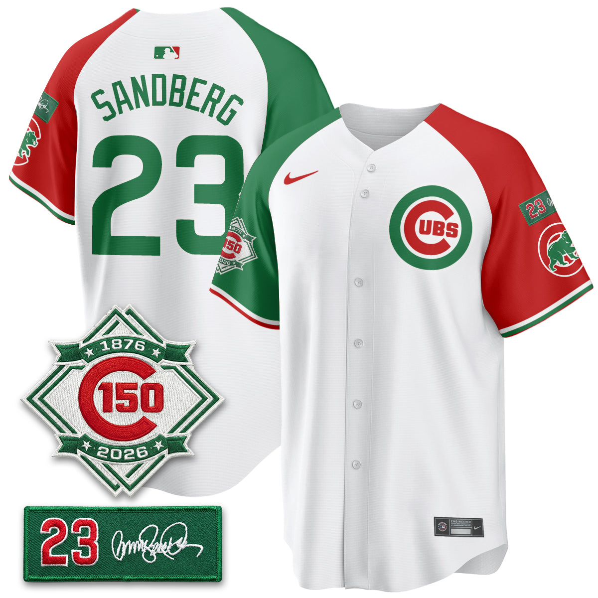 Chicago Cubs Limited Mexico Jersey - 150th Anniversary + Ryne Sandberg Tribute Patch Stitched