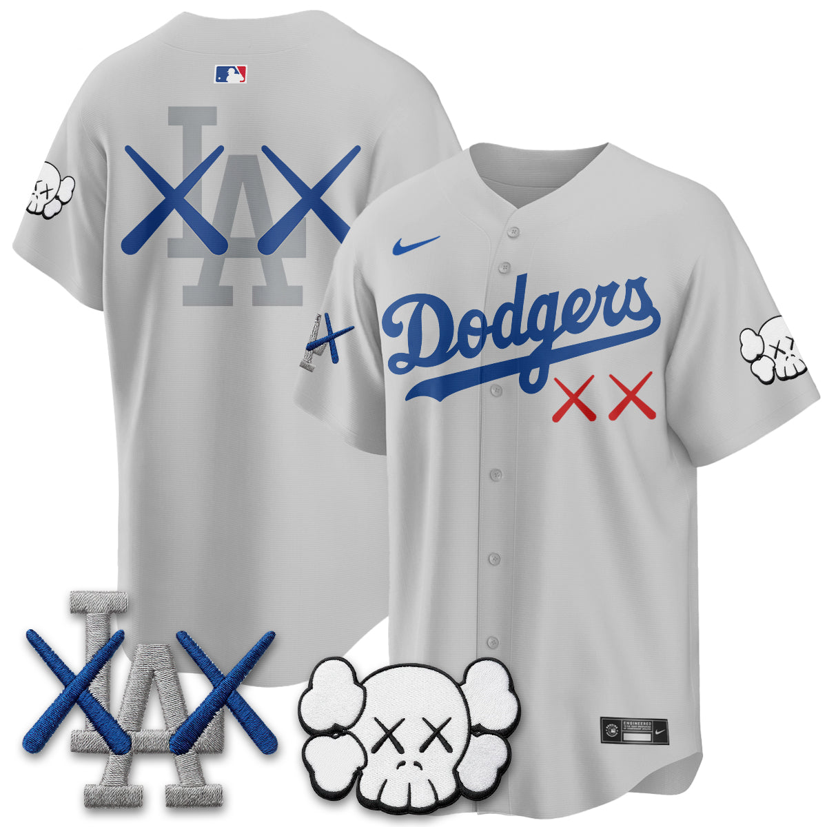 Los Angeles Dodgers x KAWS Edition Vapor Jersey - Stitched-Cuztomshoes
