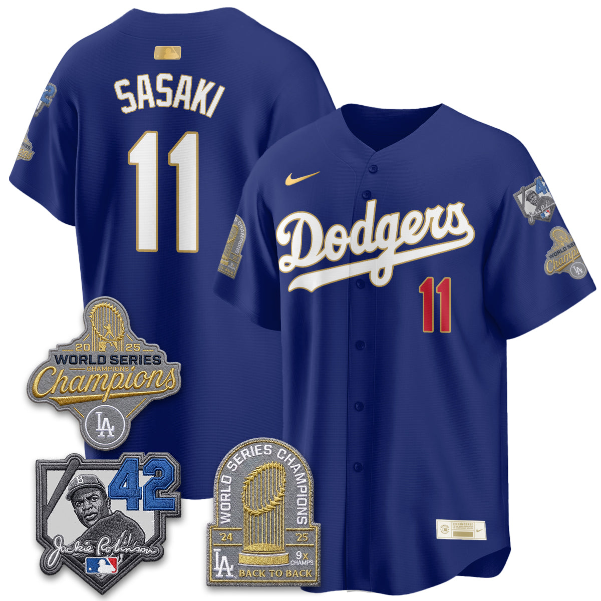 Los Angeles Dodgers 2026 Jackie Robinson New Era Vapor Limited Jersey - Stitched-Cuztomshoes